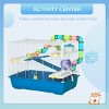 Hamster Cage with Tube Tunnels and Carry Handles,4 Tier Small Animal Habitat with Wheel Food Dish and Water Bottle for Hamsters - LAOTIES - 4 of 4
