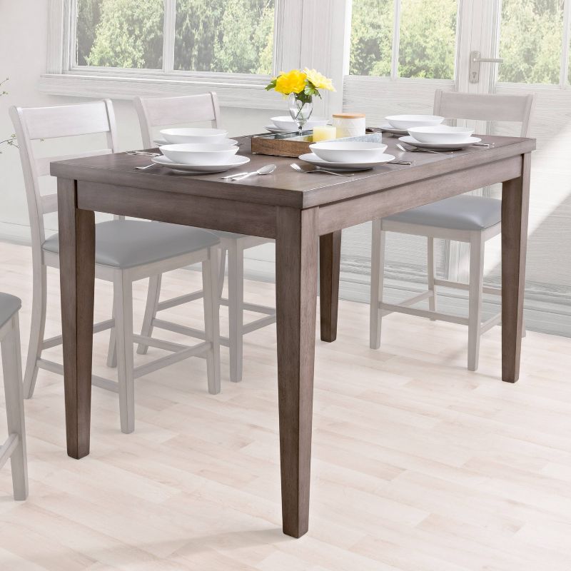 New York Counter Height Wood Dining Table Washed Gray - CorLiving, 5 of 8