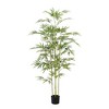 Artificial Bamboo Plant with Lifelike Trunk and Realistic Leaves, Tall Fake Plant with Pot, Indoor Outdoor Faux Tree for Backyard, Garden,Home Decor - 2 of 4