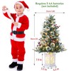 3FT Pre Lit Premium Potted Flocked Arctic Fir Christmas Tree, Artificial Mini Pre Lit Xmas Tree Christmas Decoration Snowflake White Base - 4 of 4