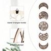 5 Pcs Moon Phase Wall Art Decor Wooden Brown Lunar Aesthetic Bedroom Living Room Dorm Apartment Ornament 10.6 Inch - 3 of 4