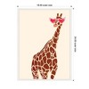 Kate & Laurel All Things Decor 18"x24" Sylvie Giraffe in Preppy Cute Heart Sunglasses Framed Canvas by Honey Island Studio White - 3 of 4