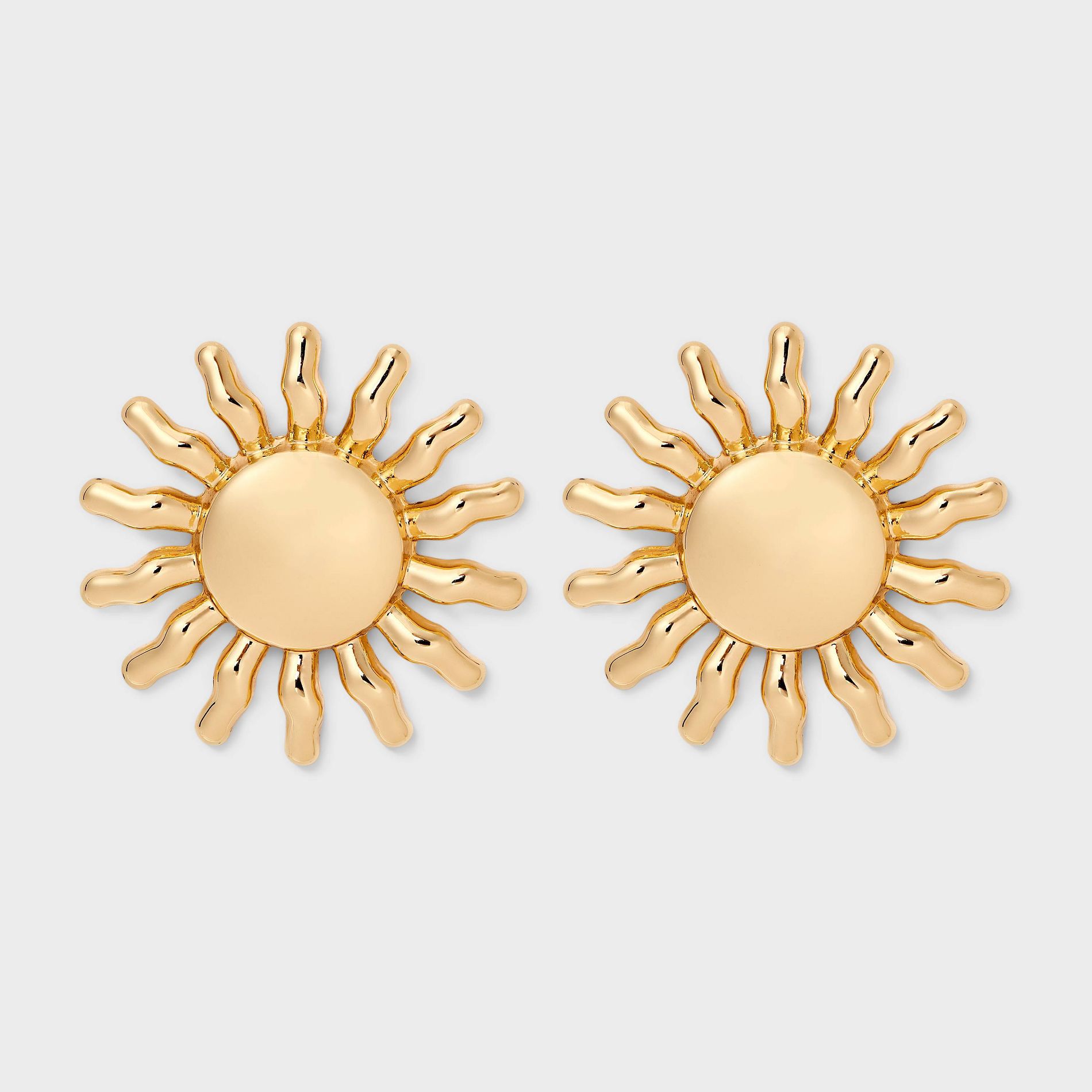 Sun Statement Button Earrings - Universal Thread™ Gold