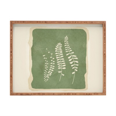 Nadja Leaf Design 17 Rectangular Tray - Deny Designs