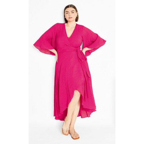 City chic pink dress hotsell