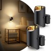 DORESshop 1-Light LED Night Lights Plug into Wall Dimmable 0-100LM with Dusk to Dawn Sensor, Soft 3000K Glow(2-Pack) - 2 of 4