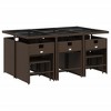 vidaXL 9 Piece Patio Dining Set with Cushions Poly Rattan - 3 of 4