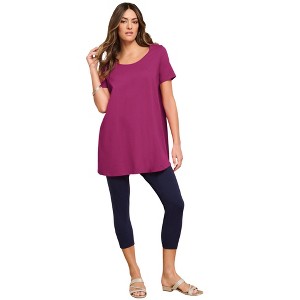 Roaman's Women's Plus Size Scoopneck Swing Ultimate Tunic - 1 of 4