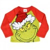 Kids The Grinch Santa Hat 2-Piece Fleece Pajama Set - Size 4 - 2 of 4