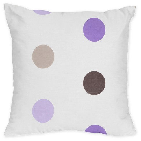 Purple Chocolate Mod Dots Throw Pillow Sweet Jojo Designs Target