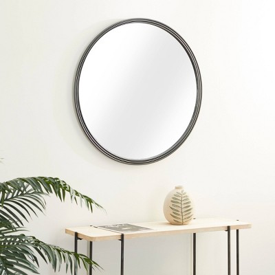 Industrial Metal Decorative Wall Mirror Silver - Olivia & May