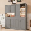 Twin Size Murphy Bed with Top Cabinet and Shelves - 2 of 4