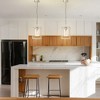 DORESshop 1-Light Satin Nickel Pendant Light Fixture with Glass,Shade E26 Modern Minimalist Hanging Light for Kitchen Island - 3 of 4