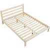Yaheetech Wooden Bed Frame with Paneled Headboard and Wood Slat Support - 2 of 4