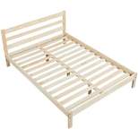 Yaheetech Wooden Bed Frame with Paneled Headboard