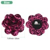 Unique Bargains Alloy Satin Fabric Big Rose Flower Dainty Brooches Pins 1 Pc - 3 of 4