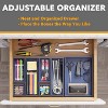 7-Piece Bamboo Drawer Organizer Set – Multi-Use Divider Bins for Kitchen, Bathroom, Office, and Makeup Storage, Navy Blue - 4 of 4