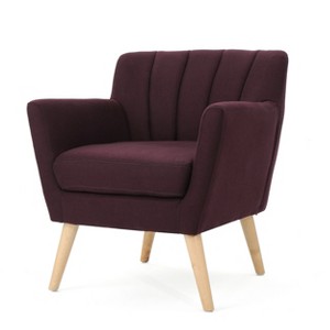Merel Mid-Century Club Chair - Plum - Christopher Knight Home, Purple