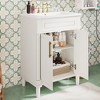 MOEPISY 24 inch Bathroom Vanity with Integrated Ceramic Sink, Bathroom Cabinet with 2 Doors, Single Sink Bathroom Vanity - 2 of 4