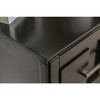 Gulches Transitional Espresso Nightstand - Solid Wood & Veneer Bedside Table with English Dovetail Drawer, Felt-Lined Drawer & Nickel Bar Pull - 3 of 4