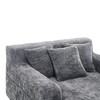 Vynxaria Chenille Lazy Sofa Chaise Longue Armchair with 3 Pillows for Ultimate Comfort - 4 of 4