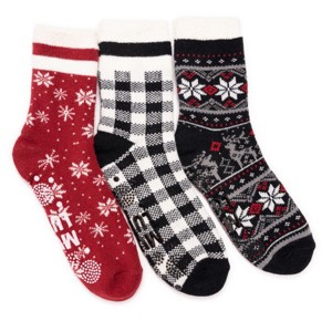 MUK LUKS Women's 3 Pair Pack 2 Layer Ankle Socks - 1 of 3