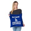 MLB Los Angeles Dodgers 2025 World Series Multi Champ Afterburn Throw Pillow 18 x 18 inches - 2 of 4
