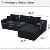 ChicFurnit L-Shaped Modular Sectional Sofa Couch Left Chaise Memory Foam Cloud Couch Oversized Couches for Living Room, Beige, 14.96"*15.75"*46.85" - 3 of 4
