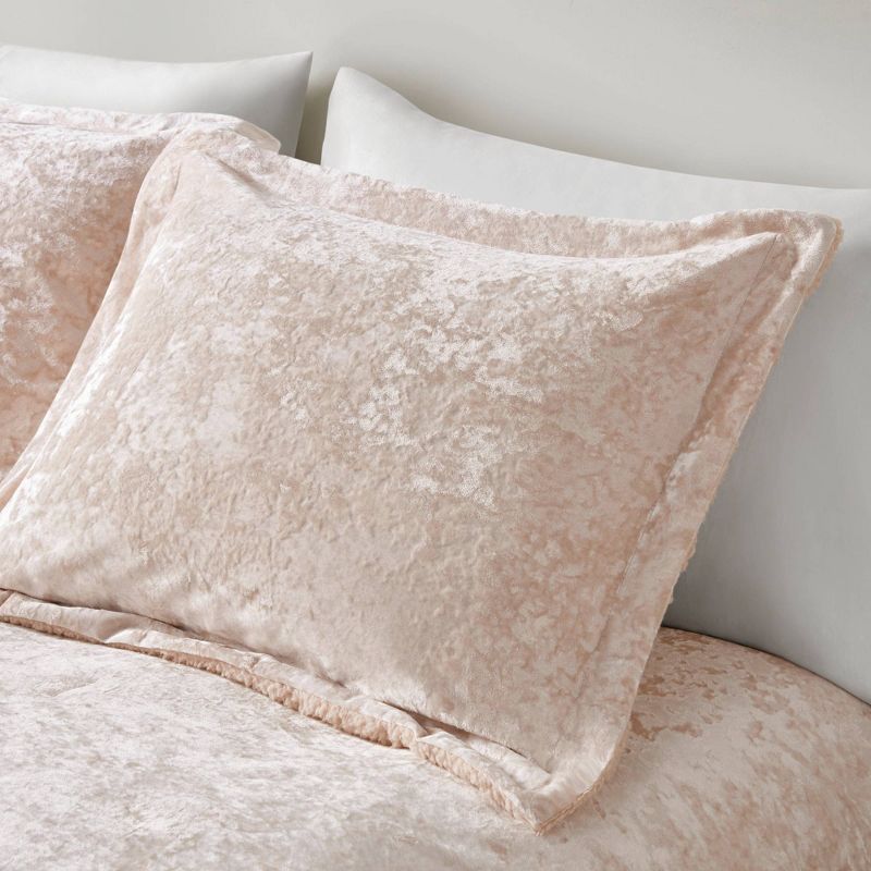 Arabella Reversible Crushed Velvet to Faux Shearling Soft Teen Comforter Set - Intelligent Design, 5 of 11