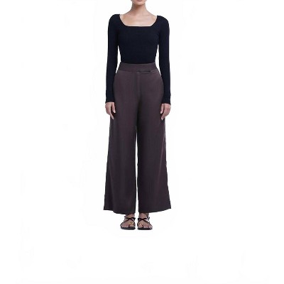 Women's Relaxed Wide Leg Cropped Pants - DƒÅl the Label