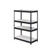 INFURNIC Decorative Bookshelf 4 Tier Industrial Bookcase with Adjustable Shelves and Metal Frame, Black, 17"*32"*48" - 3 of 4