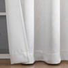 Set of 2 Leeds Floral Leaves Embossed Light Filtering Grommet Top Window Curtain Panels - Kate Aurora - 3 of 4