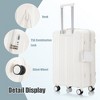 Gulches 3-Piece ABS Spinner Wheel Luggage Set (20"/24"/28") - Carry-On Suitcase with TSA Lock in White - 3 of 4