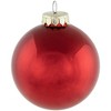 Northlight 72ct Red 2-Finish Glass Christmas Ball Ornaments 4" (100mm) - 4 of 4