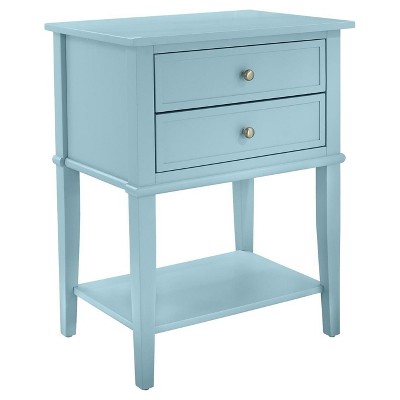 target blue side table
