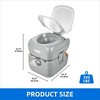 Portable RV Toilet with Hand Sprayer and  Carry Bag ,5.8 Gallon Outdoor Portable Toilet for Camping with Level Indicator - 2 of 4