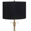 360 Lighting Dyna 58" Antique Brass Black Drum Shade Floor Lamp - 2 of 4