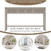 Rustic Entryway Console Table, 60" Long Sofa Table with 2 Different Size Drawers Bottom Shelf Storage Console Table for Entrance Hallway Gray - 4 of 4