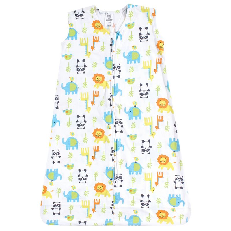 Luvable Friends Baby Sleeveless Jersey Cotton Sleeping Bag, Sack, Blanket, Neutral Animals Jersey, 1 of 3