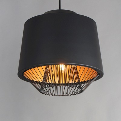 Modern Black and Gold Aluminum LED Pendant Light