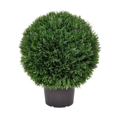 Artificial Cedar Ball In Pot UV (20") - Vickerman