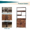 70.8" Bakers Rack with Wine Rack & Goblet Holder, 5-Tier Kitchen Stand with Storage Cabinet for Coffee & Dining Room - 3 of 4
