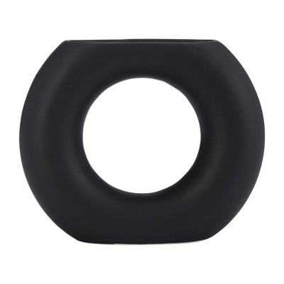 Sagebrook Home 5" Vase Contemporary Abstract Donut Cut-Out Vase Decorative Home or Office