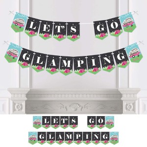 Big Dot of Happiness Let's Go Glamping - Camp Glamp Party Bunting Banner - Party Decorations - 1 of 4