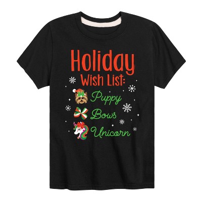 JoJo Siwa Holiday Wish List Short Sleeve Graphic T-Shirt - Black - 5T