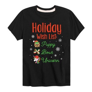 JoJo Siwa Holiday Wish List Short Sleeve Graphic T-Shirt - Black - 5T - 1 of 3