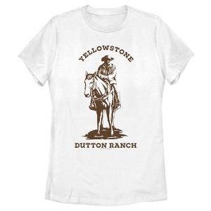 Women's Yellowstone Brown John Dutton Riding Horse T-Shirt - 1 of 4