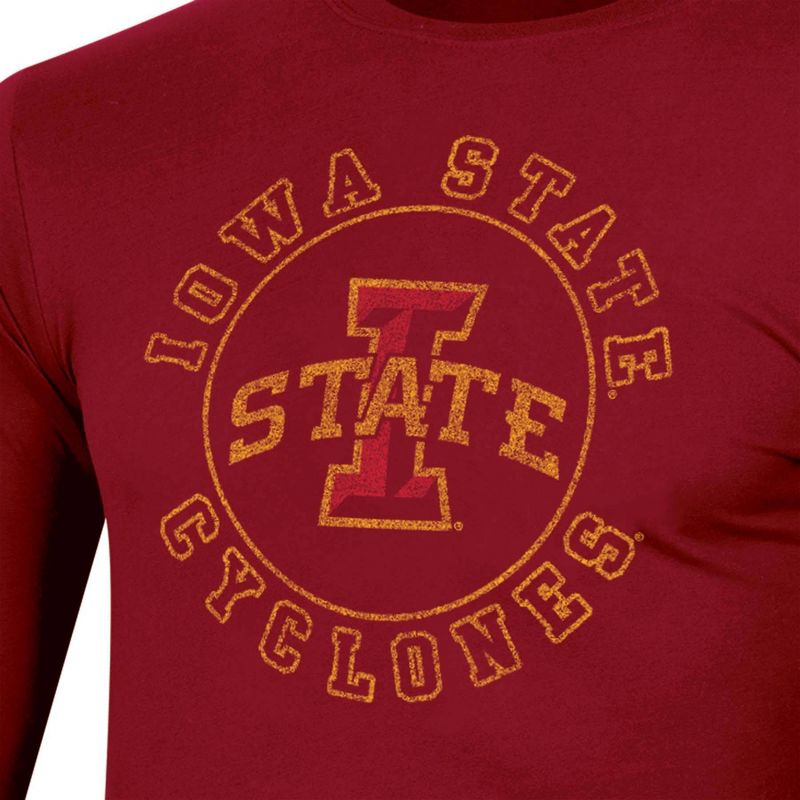 NCAA Iowa State Cyclones Men's Suede Long Sleeve T-Shirt, 3 of 4