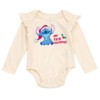 Disney Christmas Baby Girls Bodysuit, Pants and Headband 3 Piece Outfit Set Newborn to Infant - 2 of 4