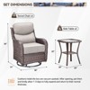 Outdoor Swivel Rocker Chair with 6 Inch Thick Cushion 2 in 1 Porch Glider Swivel Chair - Wicker Patio Furniture Patio Swivel Glider Seating - 3 of 4